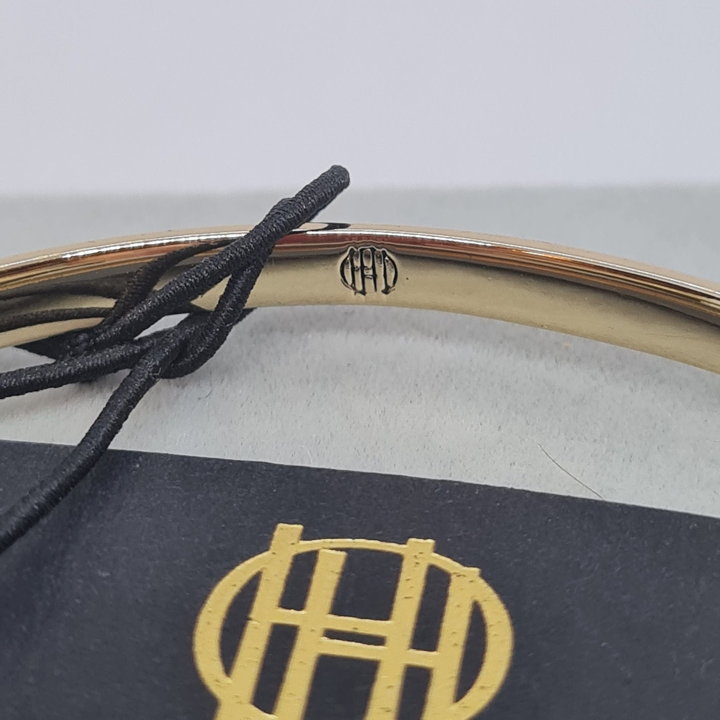 Vintage HOUSE OF HARLOW cuff bracelet Gold tone metal with blue triangle details cuff bracelet