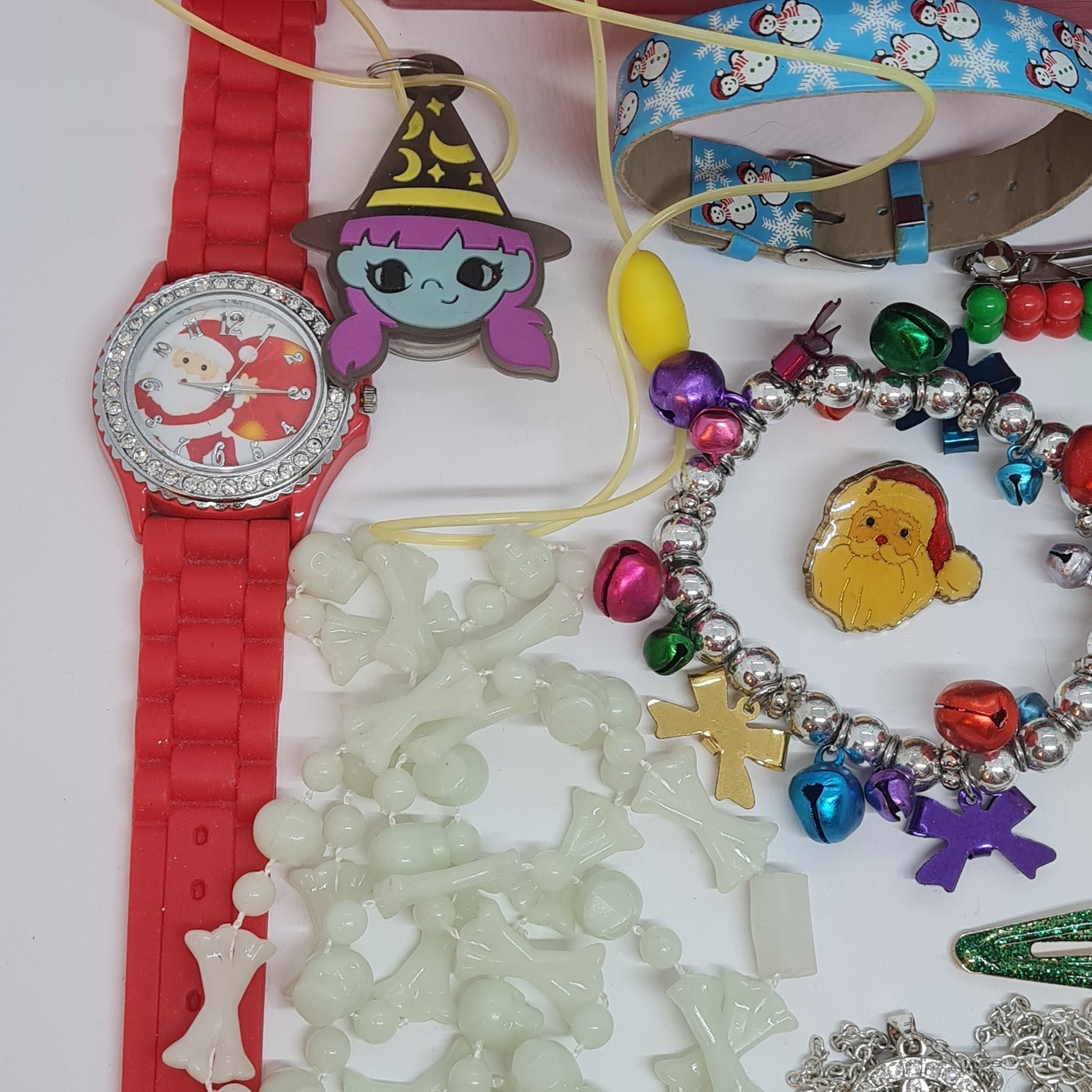 Vintage kid's jewelry lot Christmas-themed All wearable 50 and more items