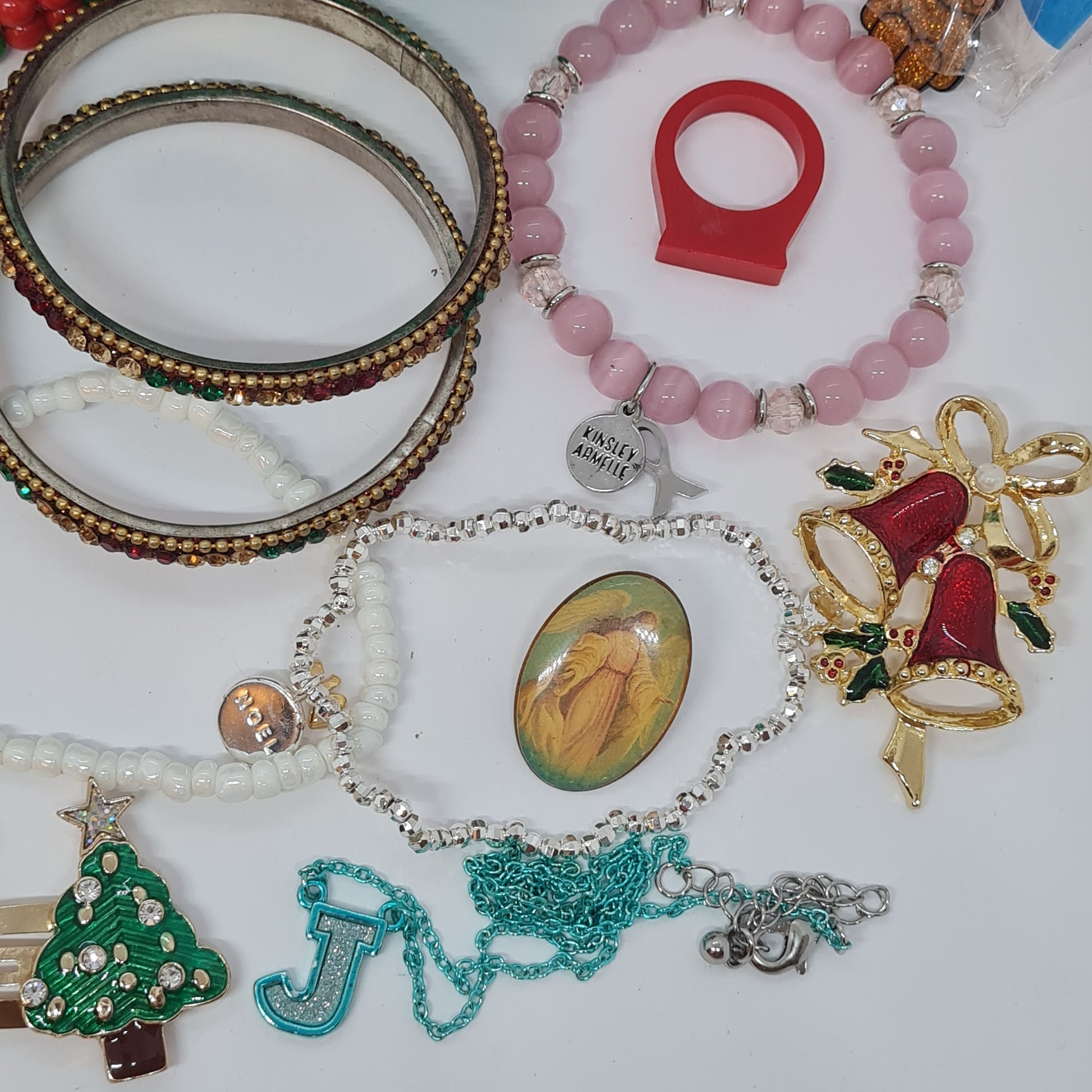 Vintage kid's jewelry lot Christmas-themed All wearable 50 and more items