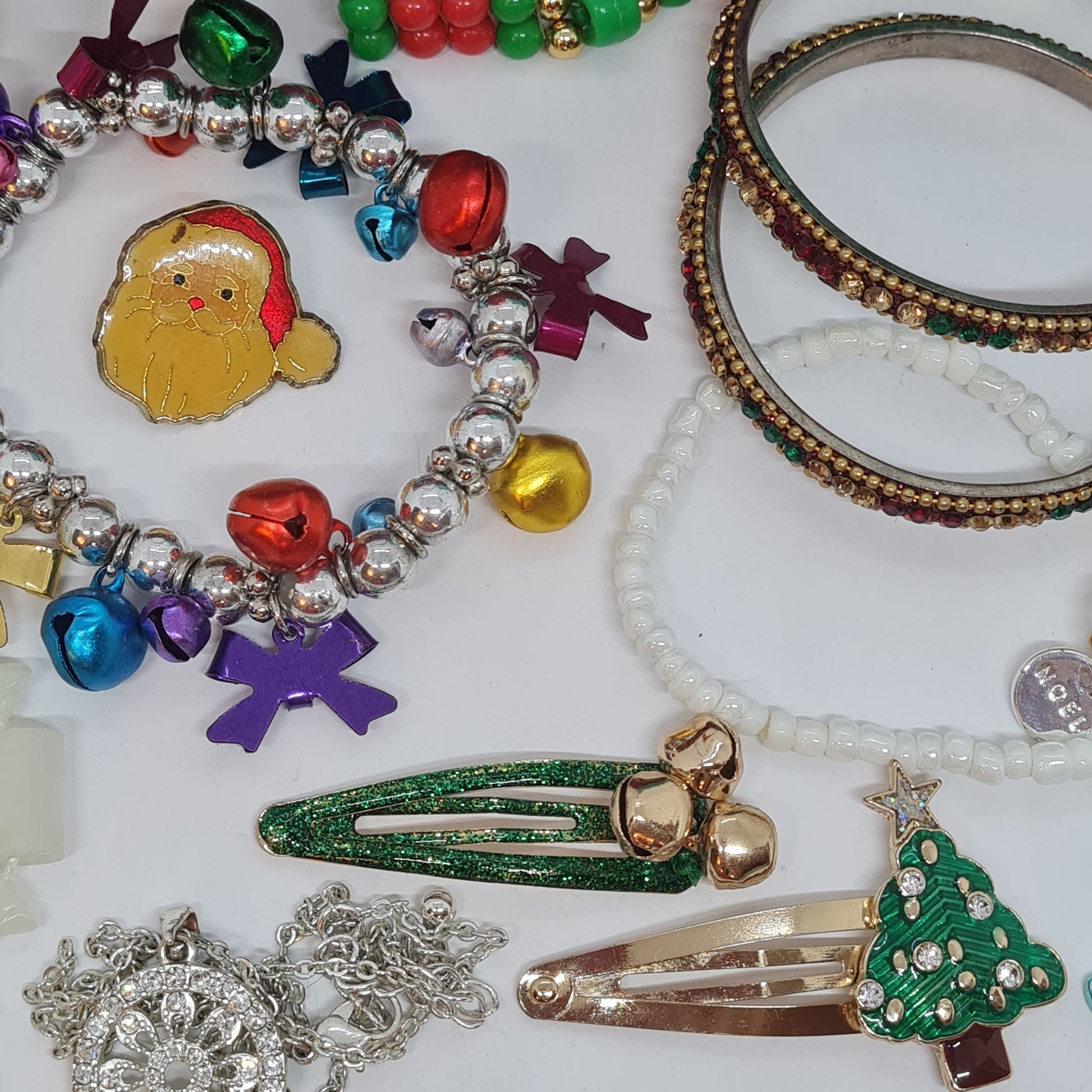 Vintage kid's jewelry lot Christmas-themed All wearable 50 and more items