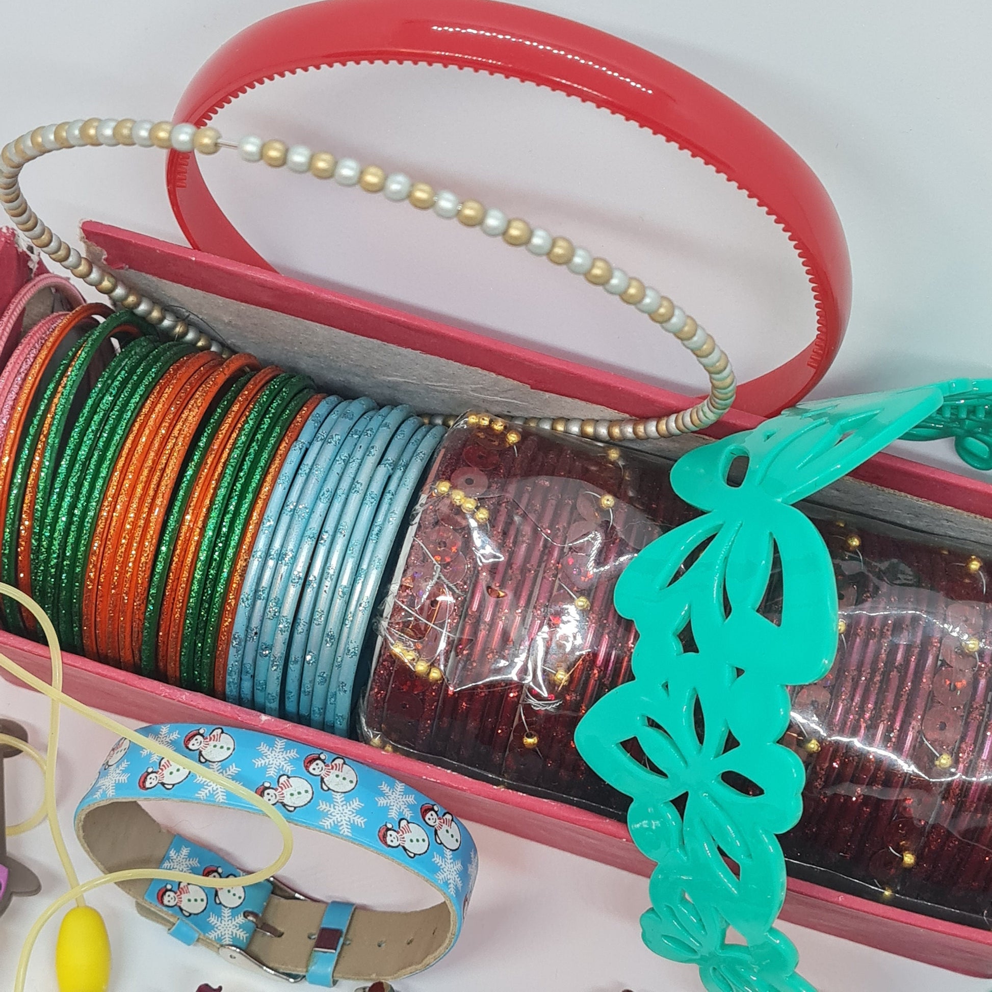 Vintage kid's jewelry lot Christmas-themed All wearable 50 and more items