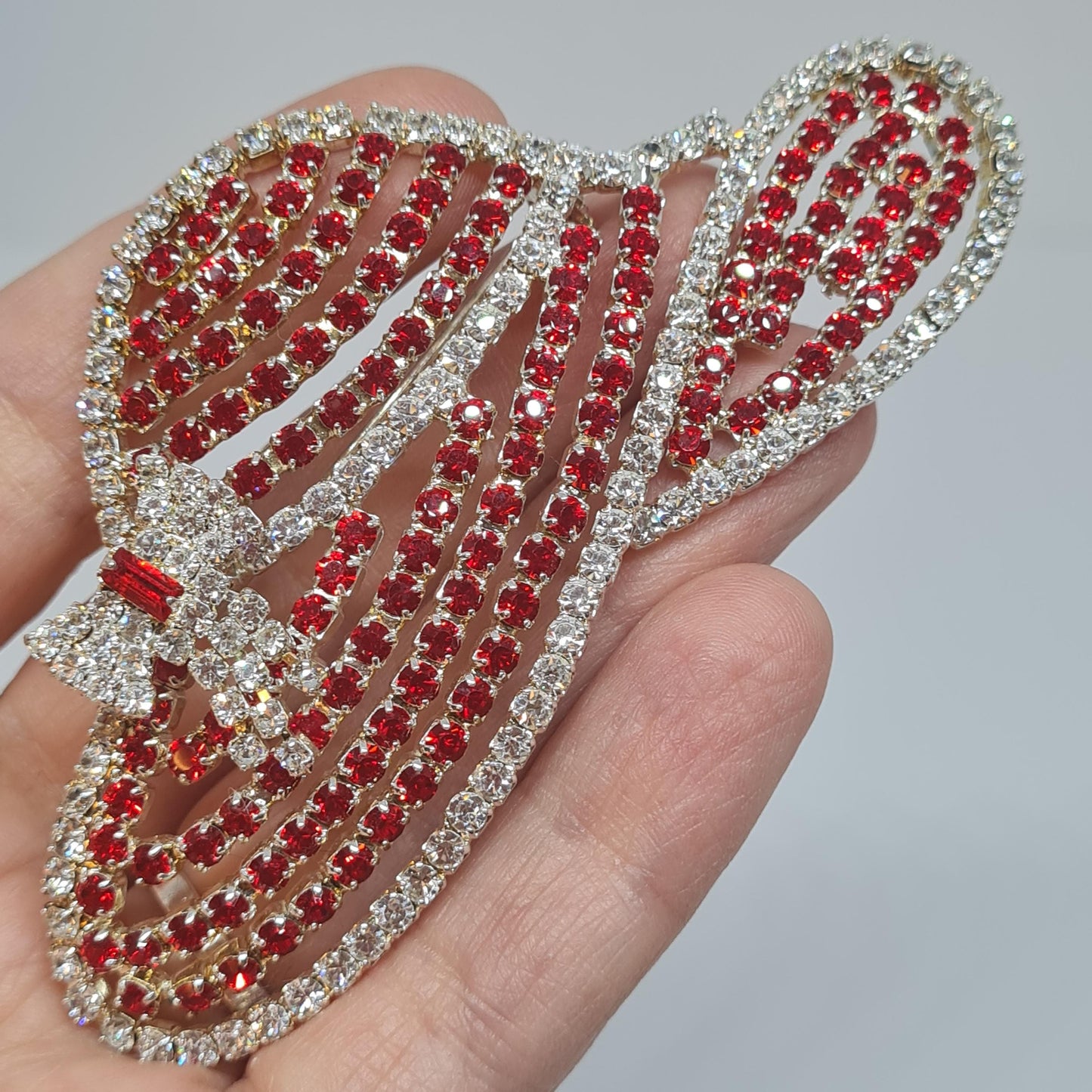 Vintage OTC Hat Brooch: Silver-Tone Rhinestone Pin