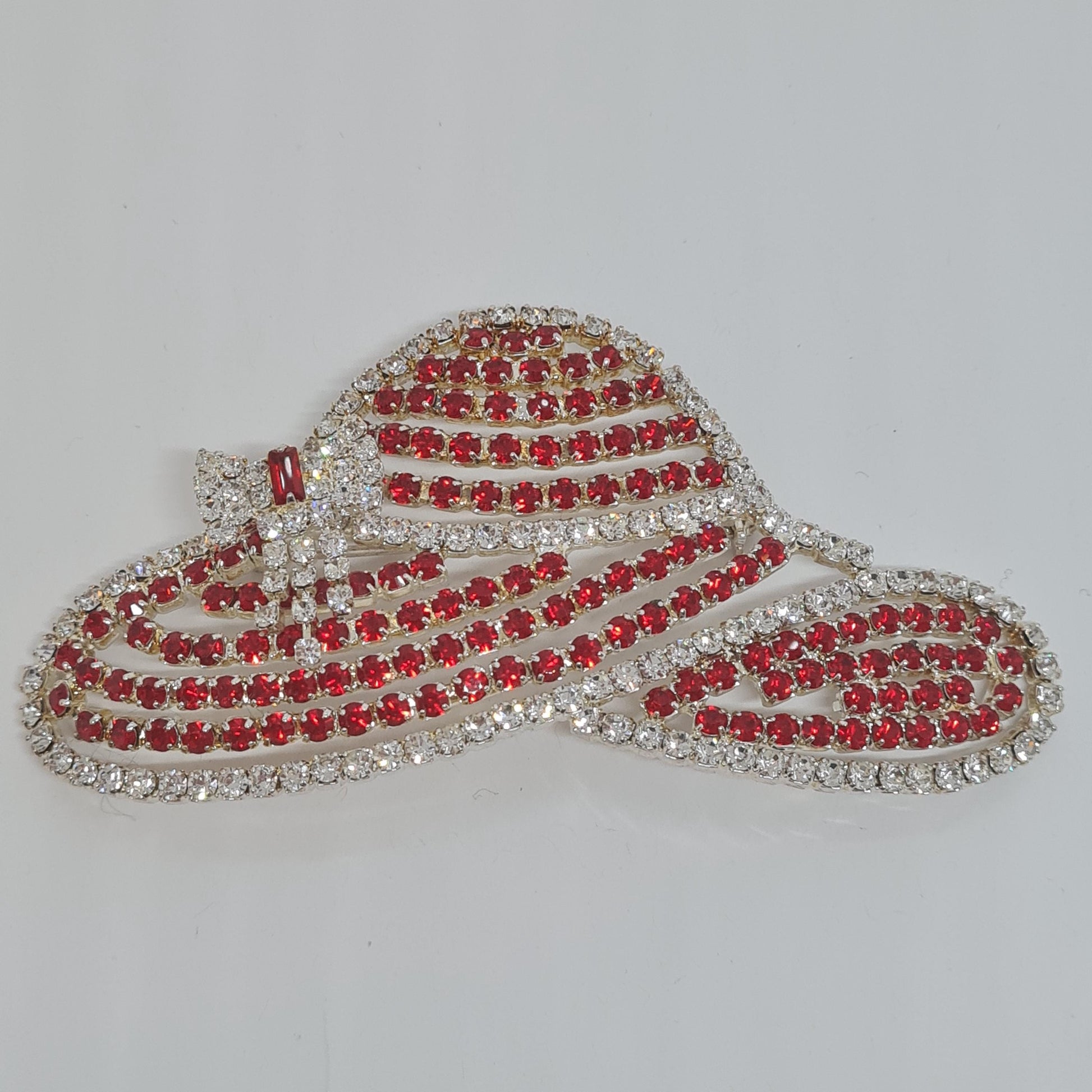 Vintage OTC Hat Brooch: Silver-Tone Rhinestone Pin