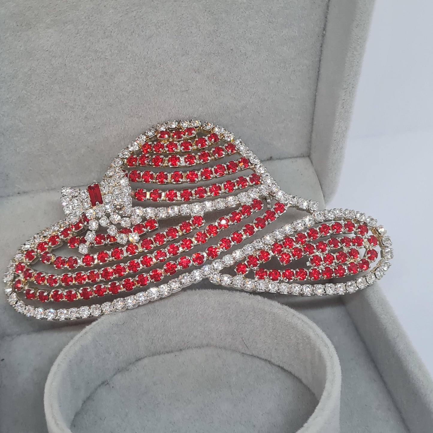 Vintage OTC Hat Brooch: Silver-Tone Rhinestone Pin