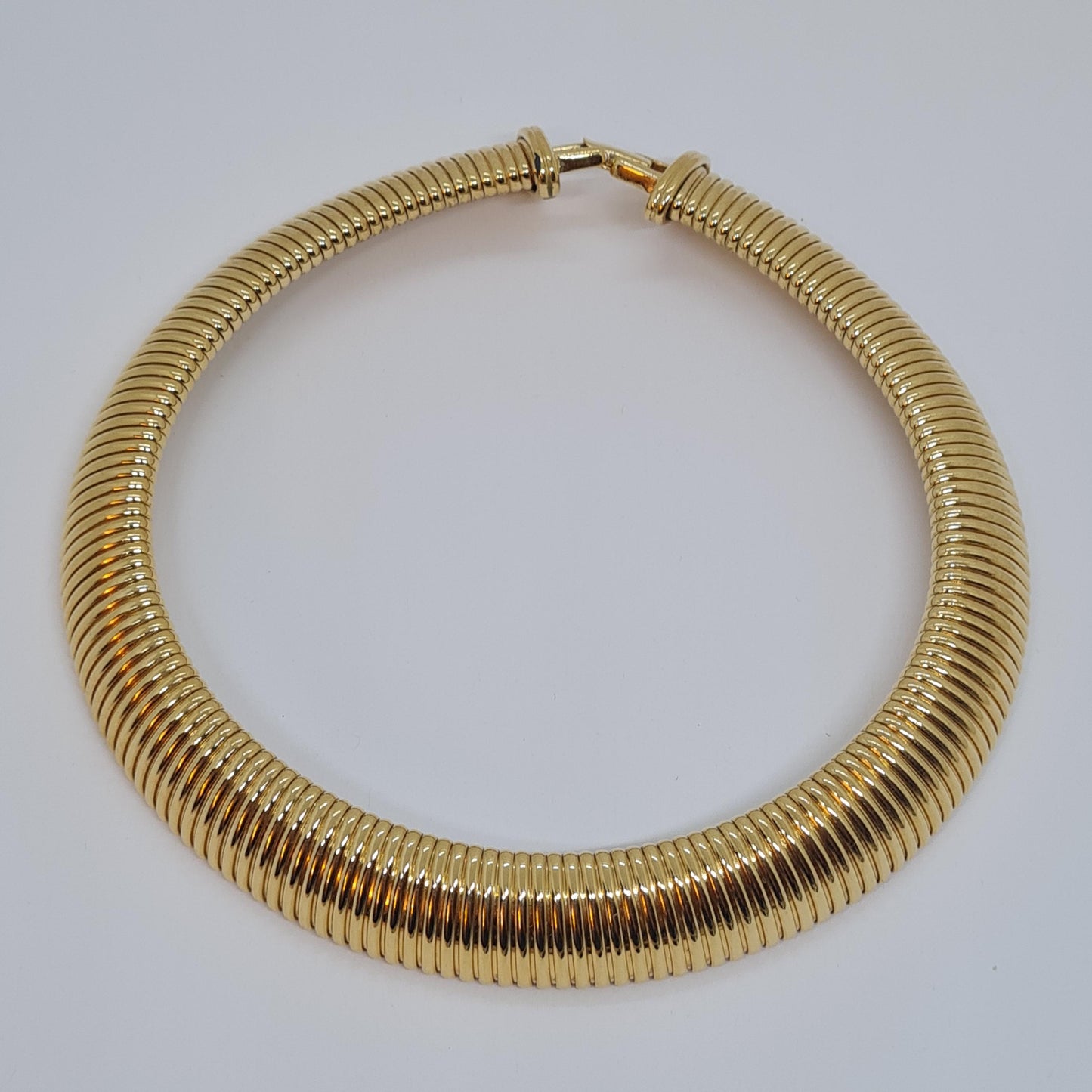 Vintage MONET Gold-Tone Omega Chain Choker Necklace